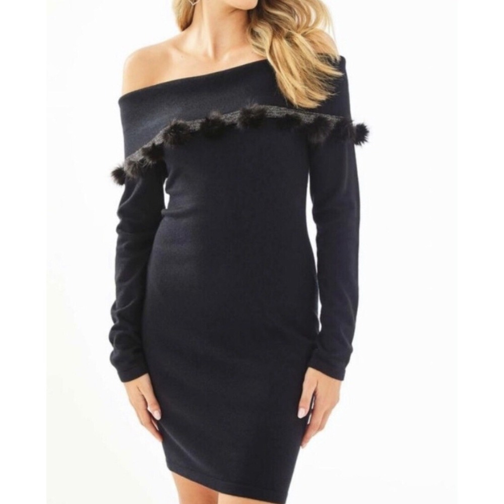 Lilly Pulitzer Dunham Sweater Dress Black Size XS A006329